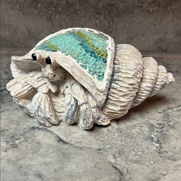 NWOT Decorative Hermit Crab Figurine with Mosaic Shell 6in - Picture 2 of 3